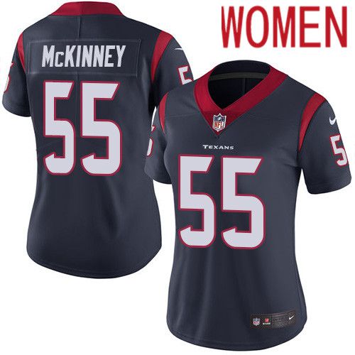 Women Houston Texans #55 Benardrick McKinney Navy Blue Nike Vapor Limited NFL Jersey->women nfl jersey->Women Jersey